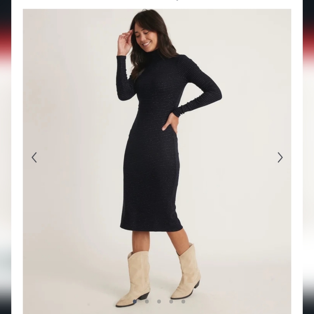 Marine Layer Lexi Rib Turtleneck Midi dress Size large